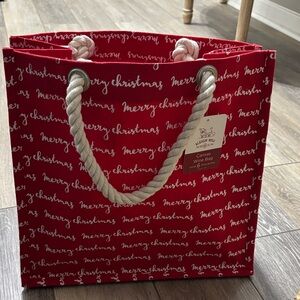Red Merry Christmas Wine Tote Bag